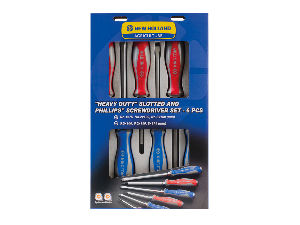 Juego de destornilladores "varilla pasante" ranurados y PHILLIPS® NEW HOLLAND - 6 piezas